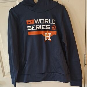 Nike World Series Houston Astros Hoodie - Navy and Orange Women's Large